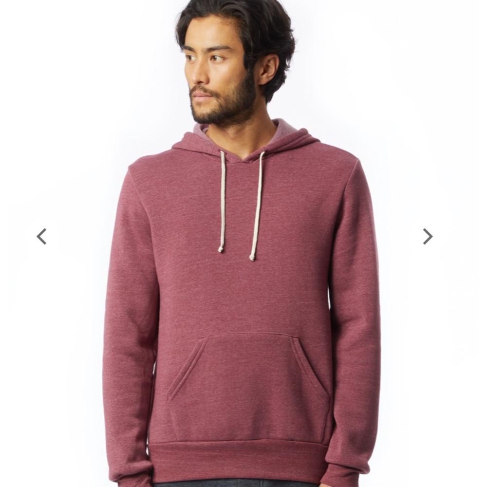 Alternative Eco True Currant Fleece Hoodie, XL